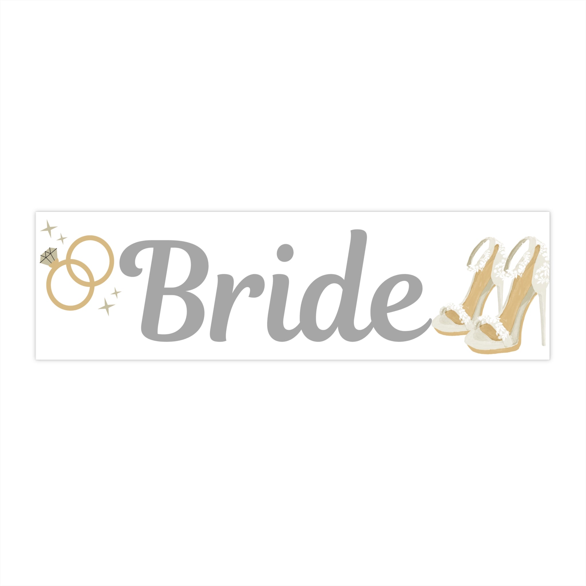 Bride Bumper Sticker - Wedding Car Decor