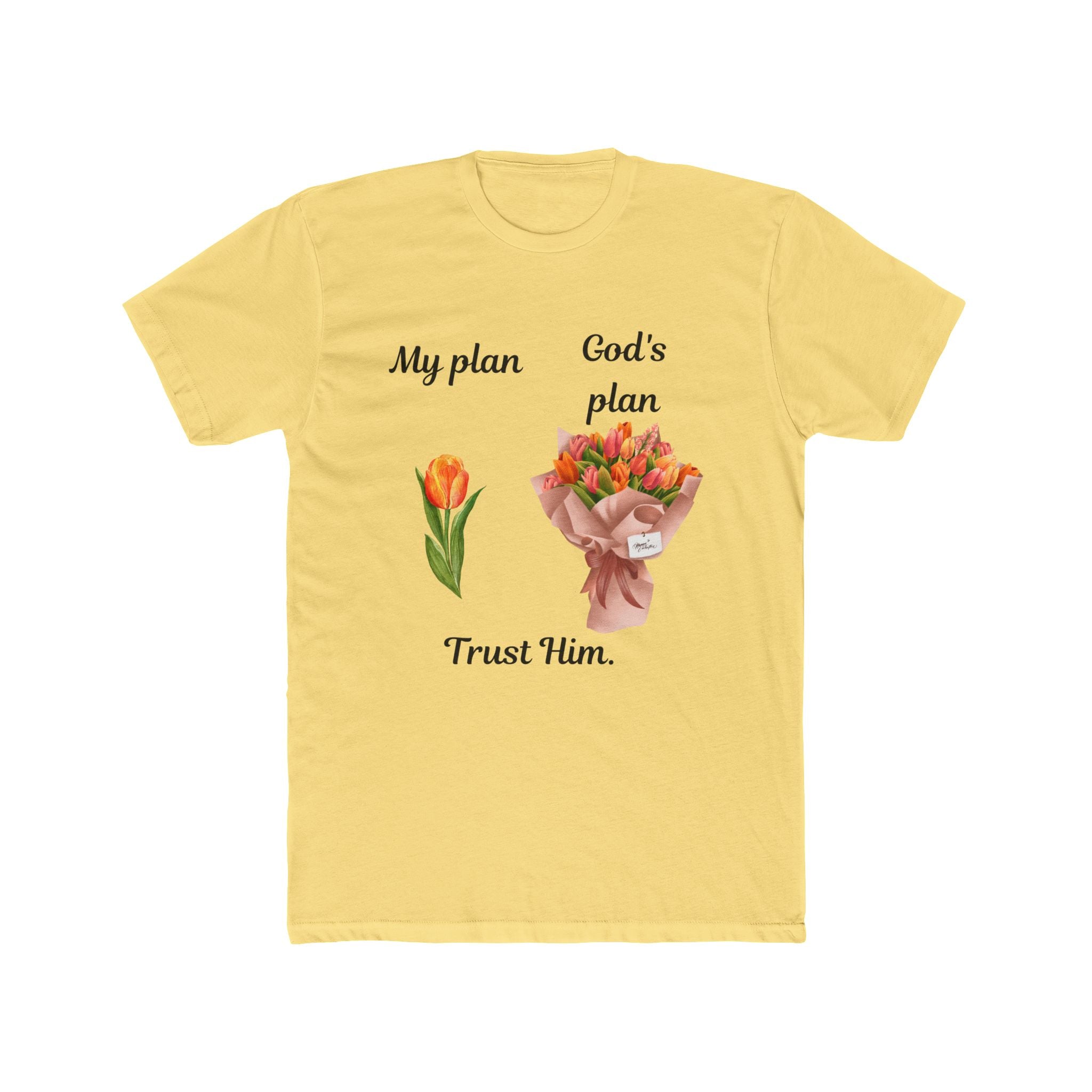 God's Plan Cotton Crew Tee | Inspirational Scripture Design