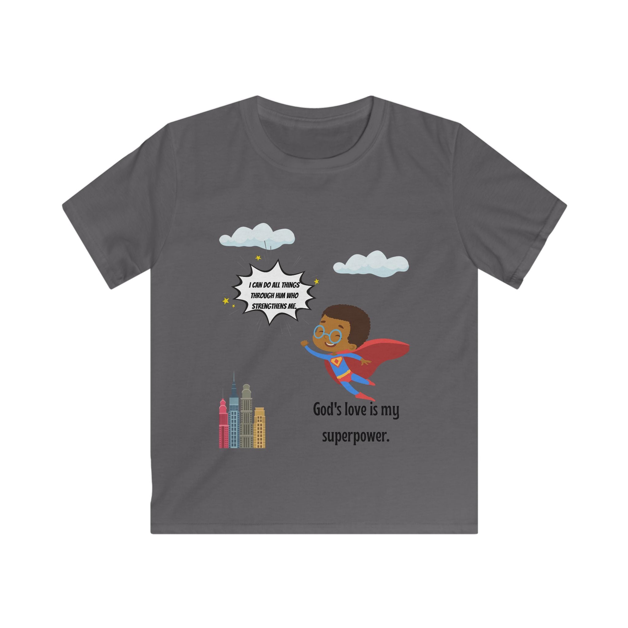 God's Love Is My Superpower Kids Tee | Christian Children Shirt, Inspirational