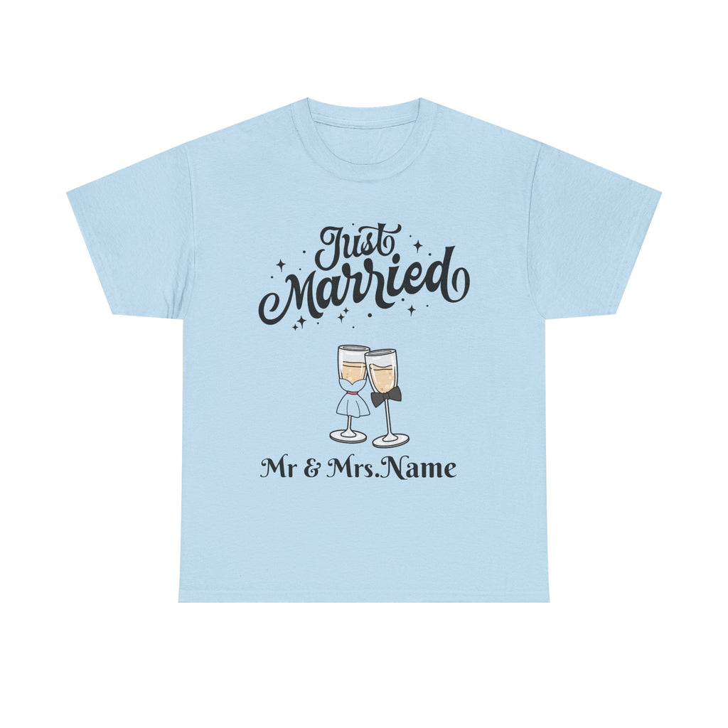 Just Married Custom Shirt, Newlywed Shirt
