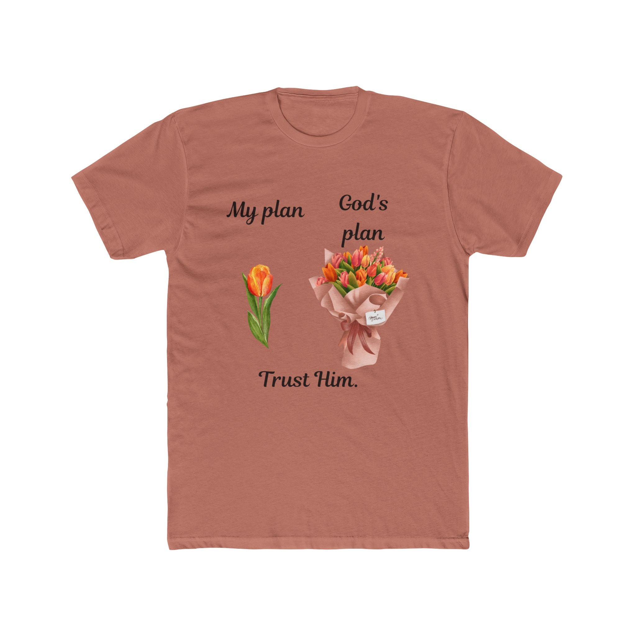 God's Plan Cotton Crew Tee | Inspirational Scripture Design