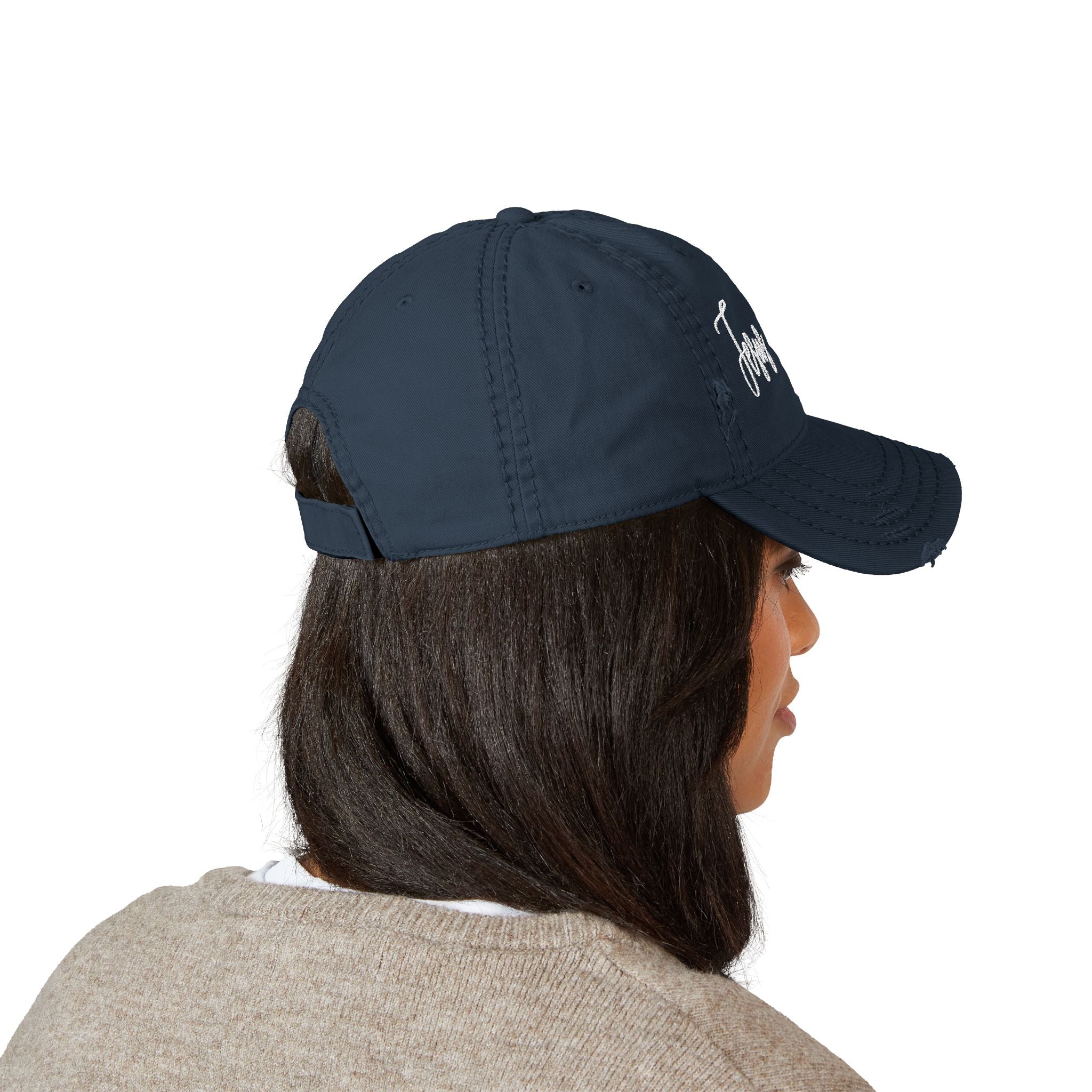 Jesus is King Distressed Dad Hat (Embroidery)