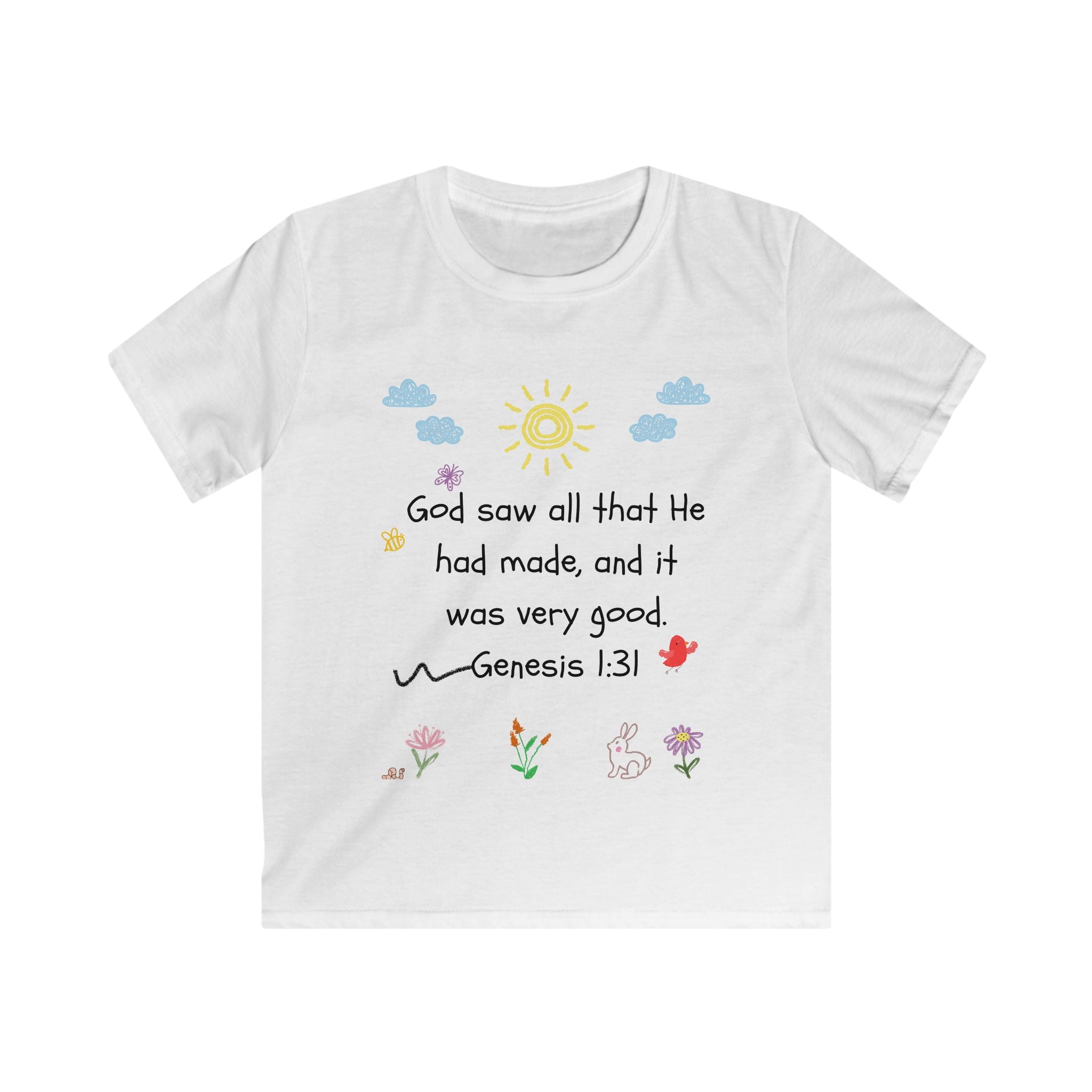 Genesis 1:31 Scripture Kids Tee | Bible Verse Christian Shirt