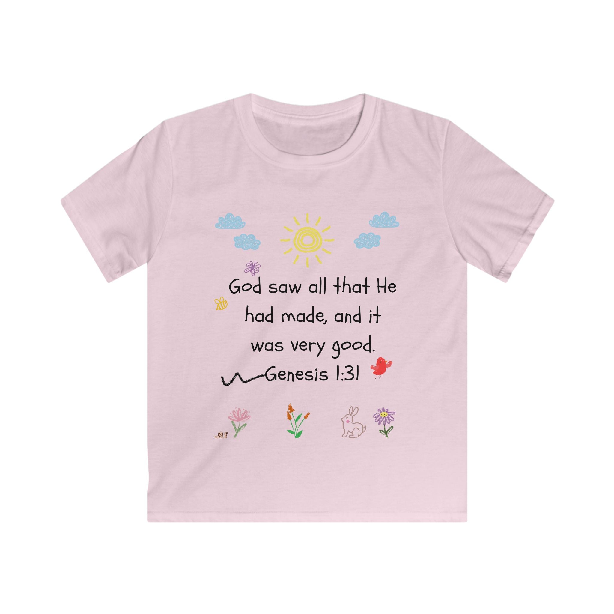 Genesis 1:31 Scripture Kids Tee | Bible Verse Christian Shirt
