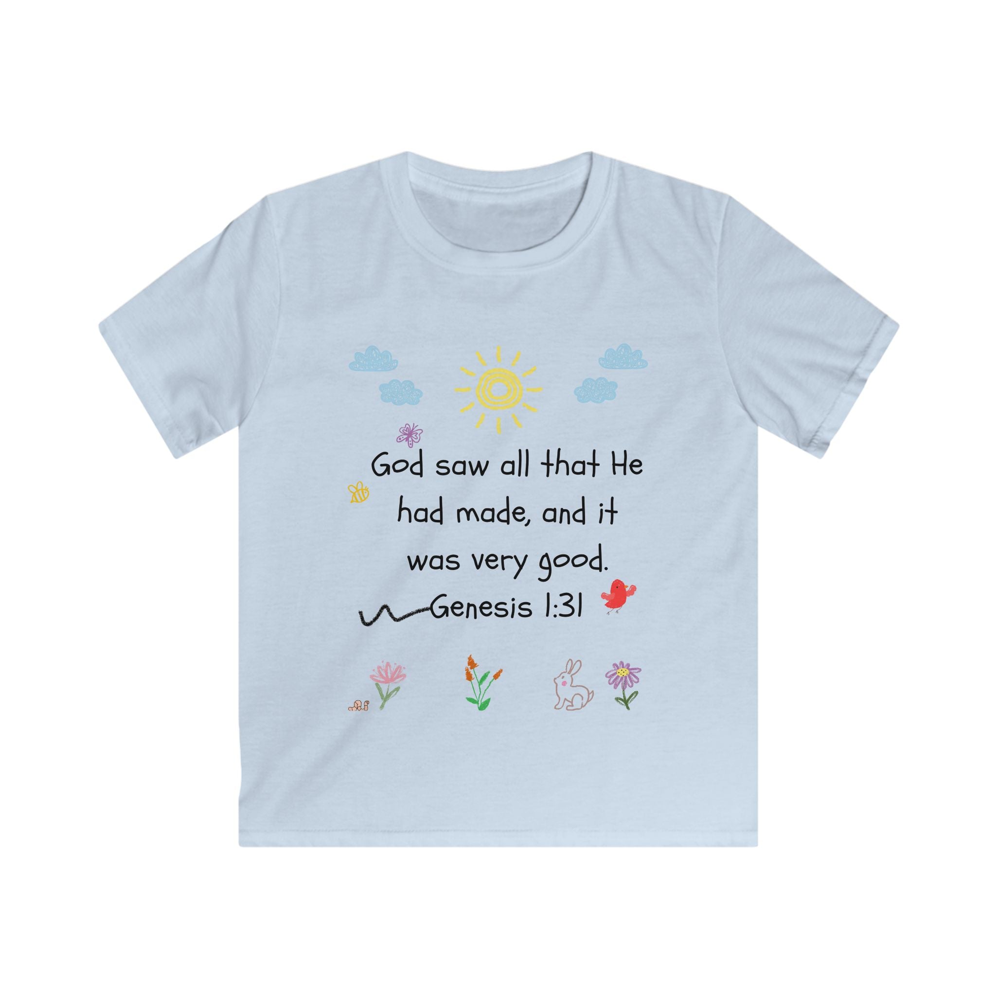 Genesis 1:31 Scripture Kids Tee | Bible Verse Christian Shirt