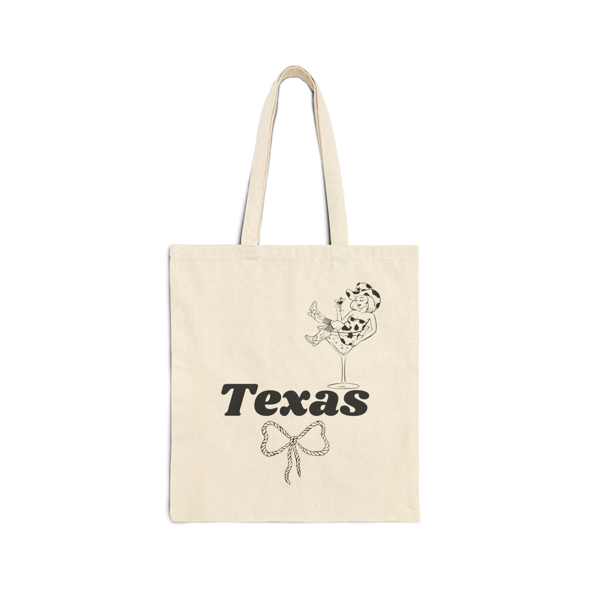 Texas Cotton Canvas Tote Bag