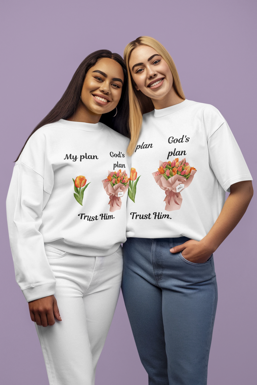 God's Plan Cotton Crew Tee | Inspirational Scripture Design