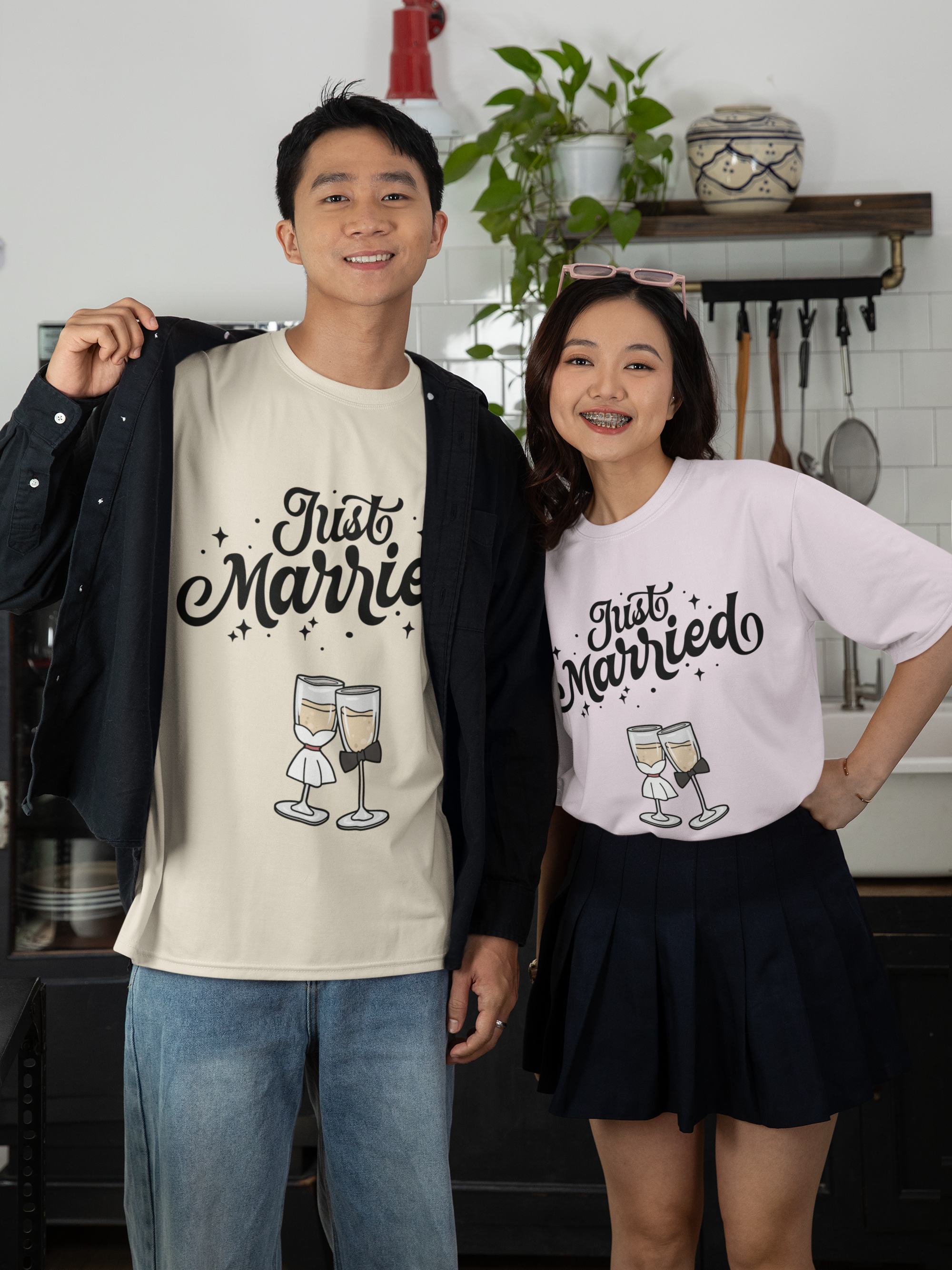 Just Married Custom Shirt, Newlywed Shirt