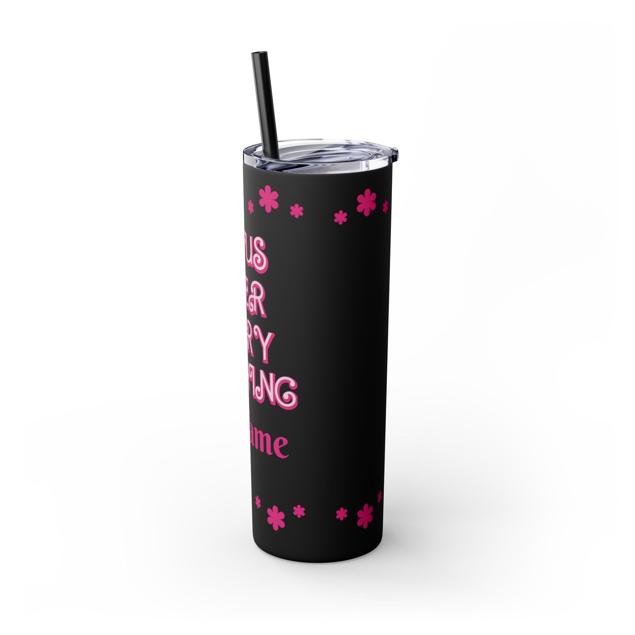 Jesus Over Everything  Skinny Tumbler with Straw, 20oz | Christian Faith Drinkware