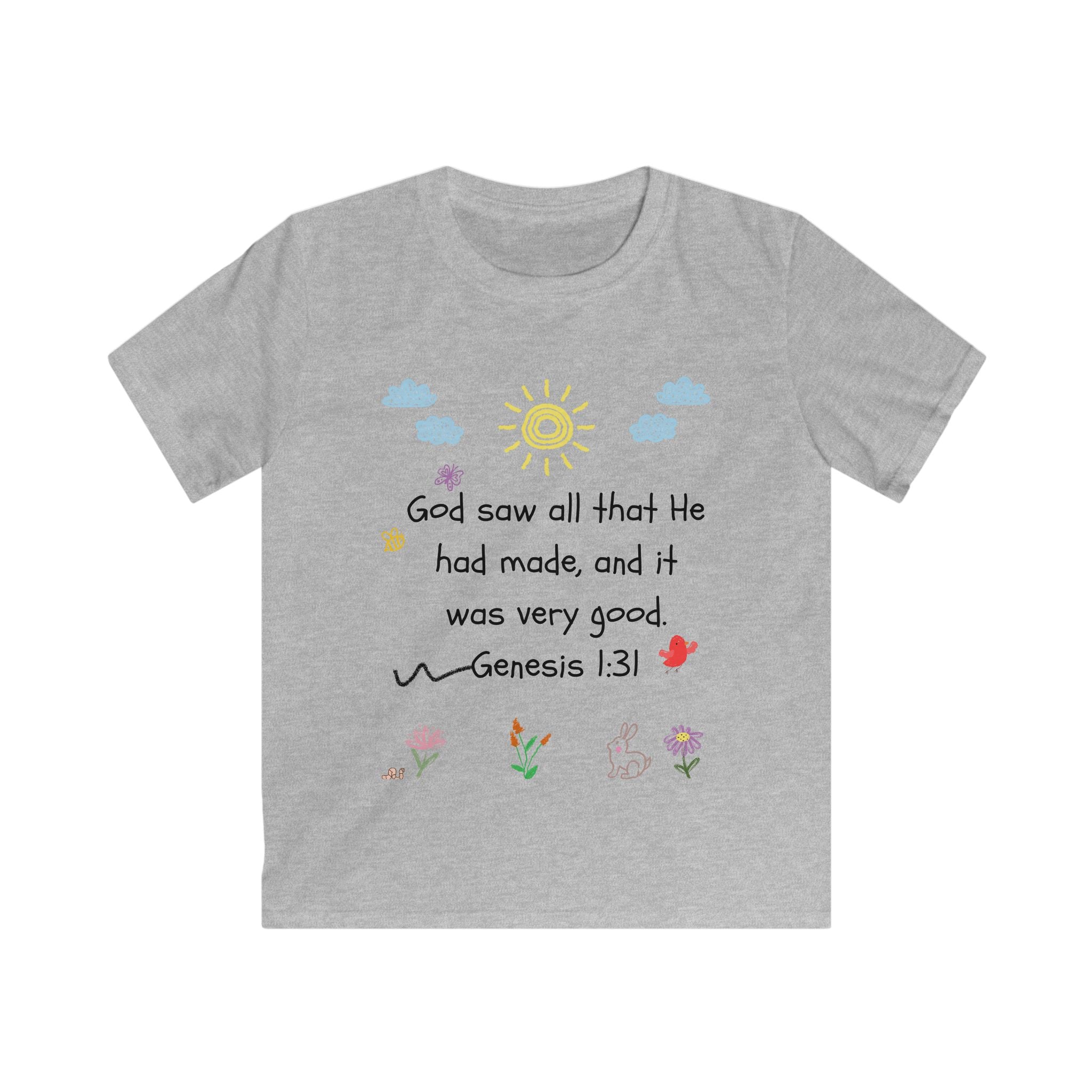 Genesis 1:31 Scripture Kids Tee | Bible Verse Christian Shirt
