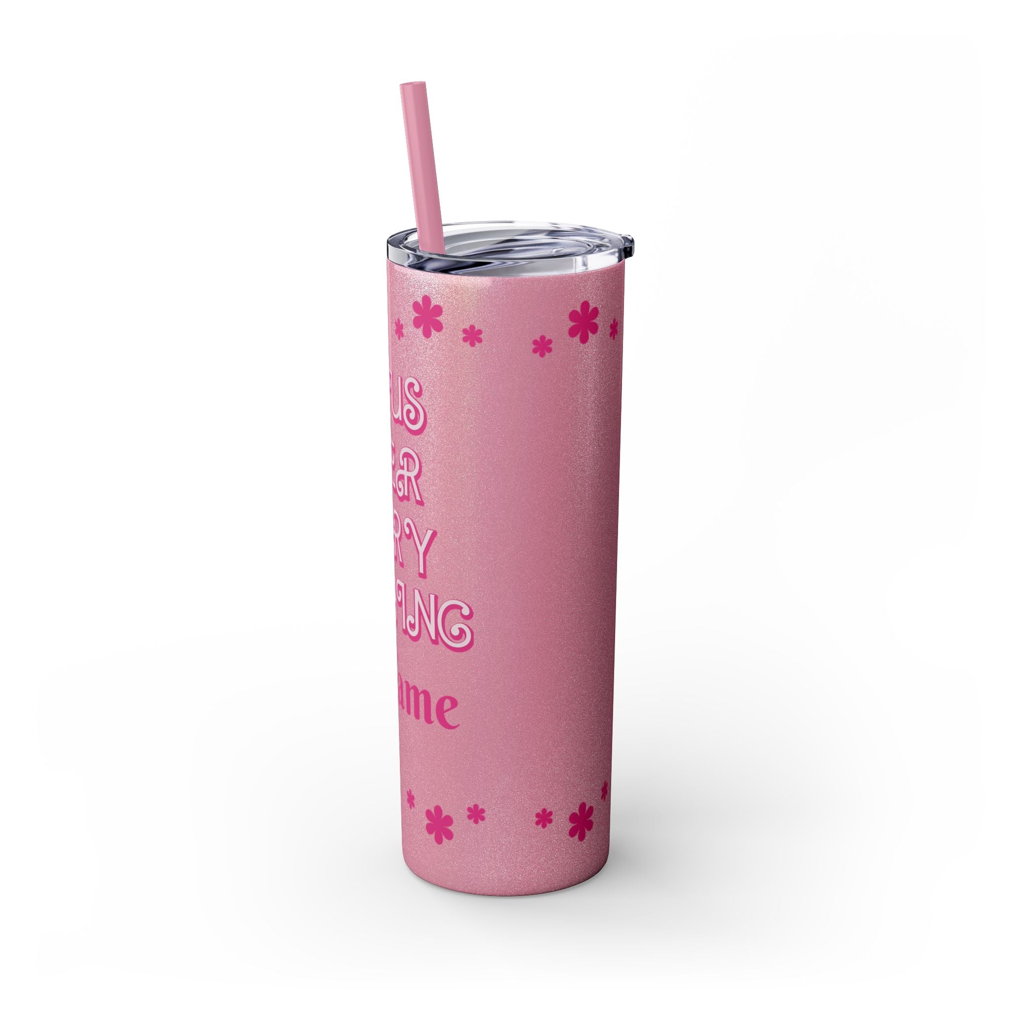 Jesus Over Everything  Skinny Tumbler with Straw, 20oz | Christian Faith Drinkware