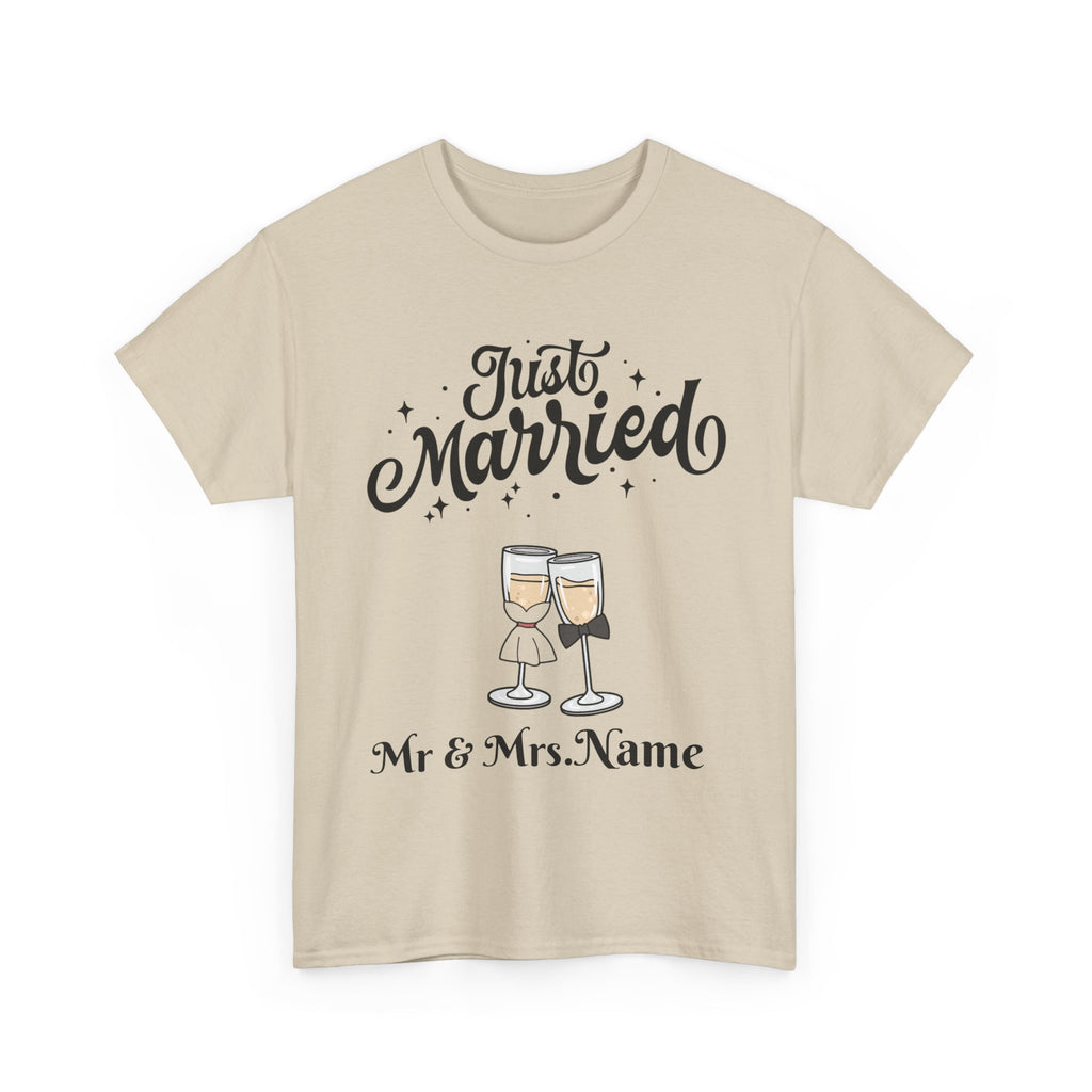Just Married Custom Shirt, Newlywed Shirt