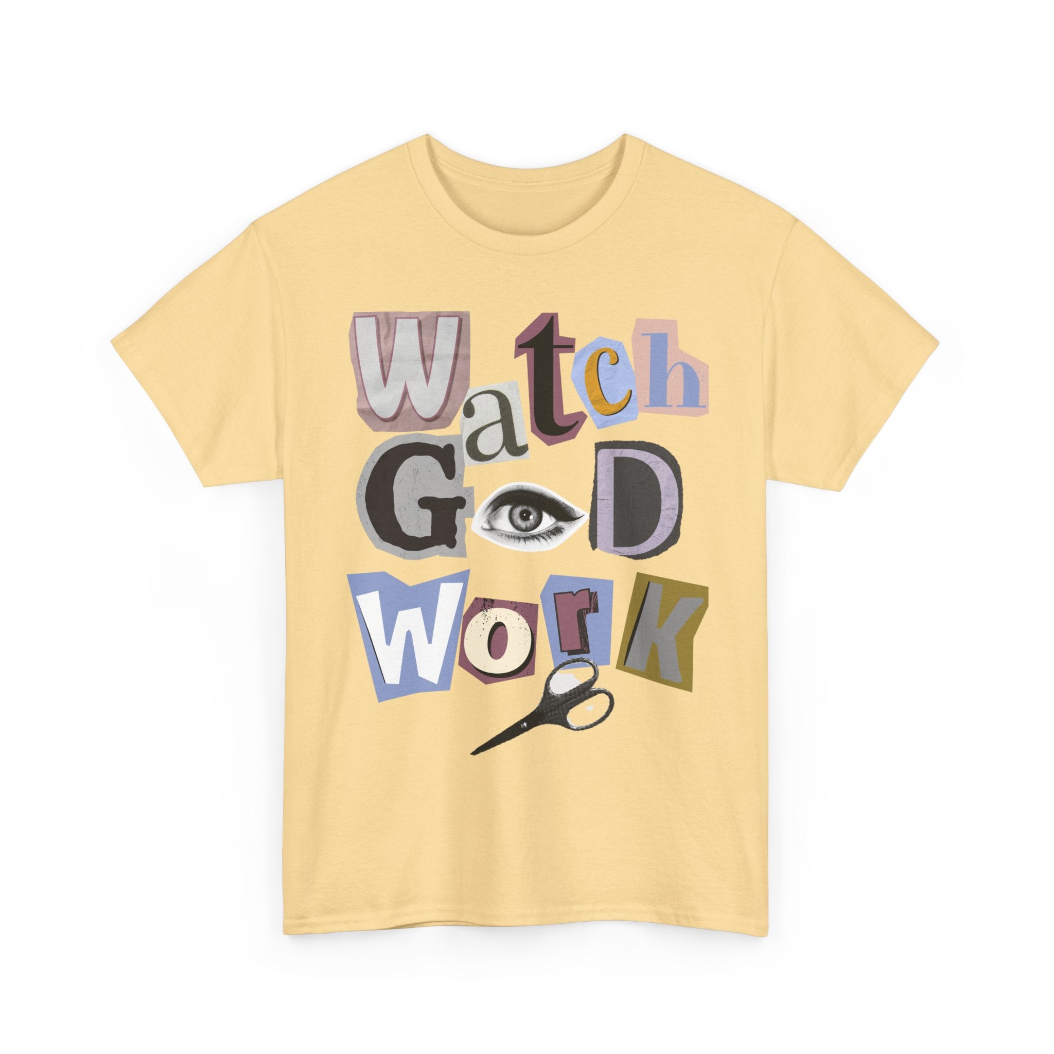 Watch God Work Magazine Letter Heavy Cotton Tee