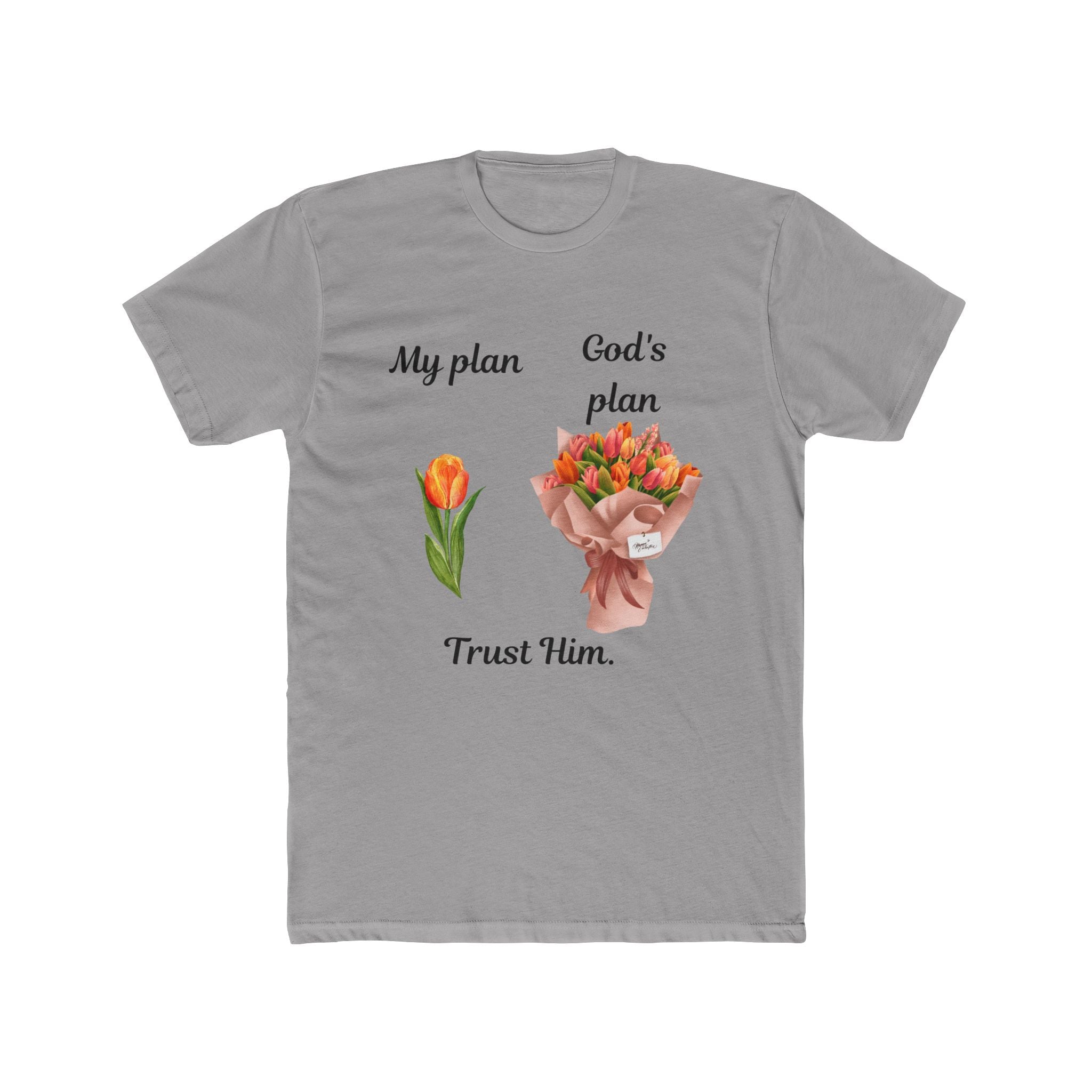 God's Plan Cotton Crew Tee | Inspirational Scripture Design
