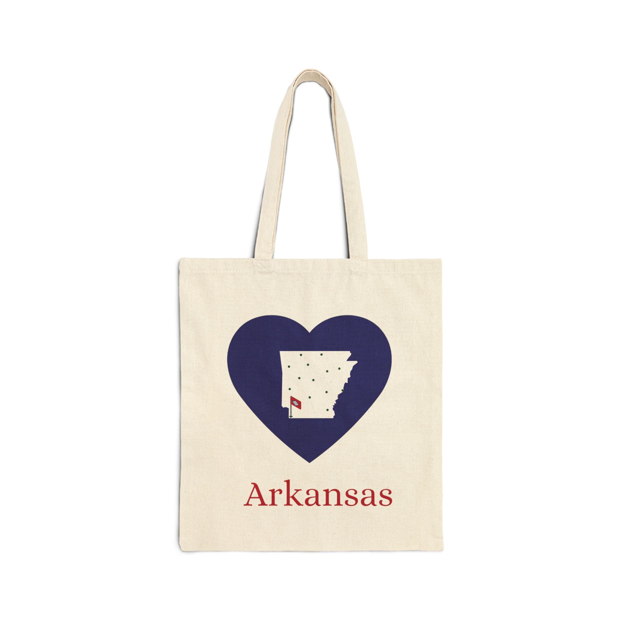 Arkansas Cotton Canvas Tote Bag