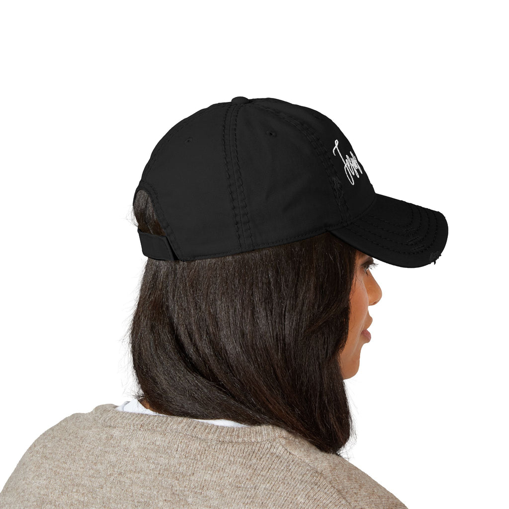 Jesus is King Distressed Dad Hat (Embroidery)