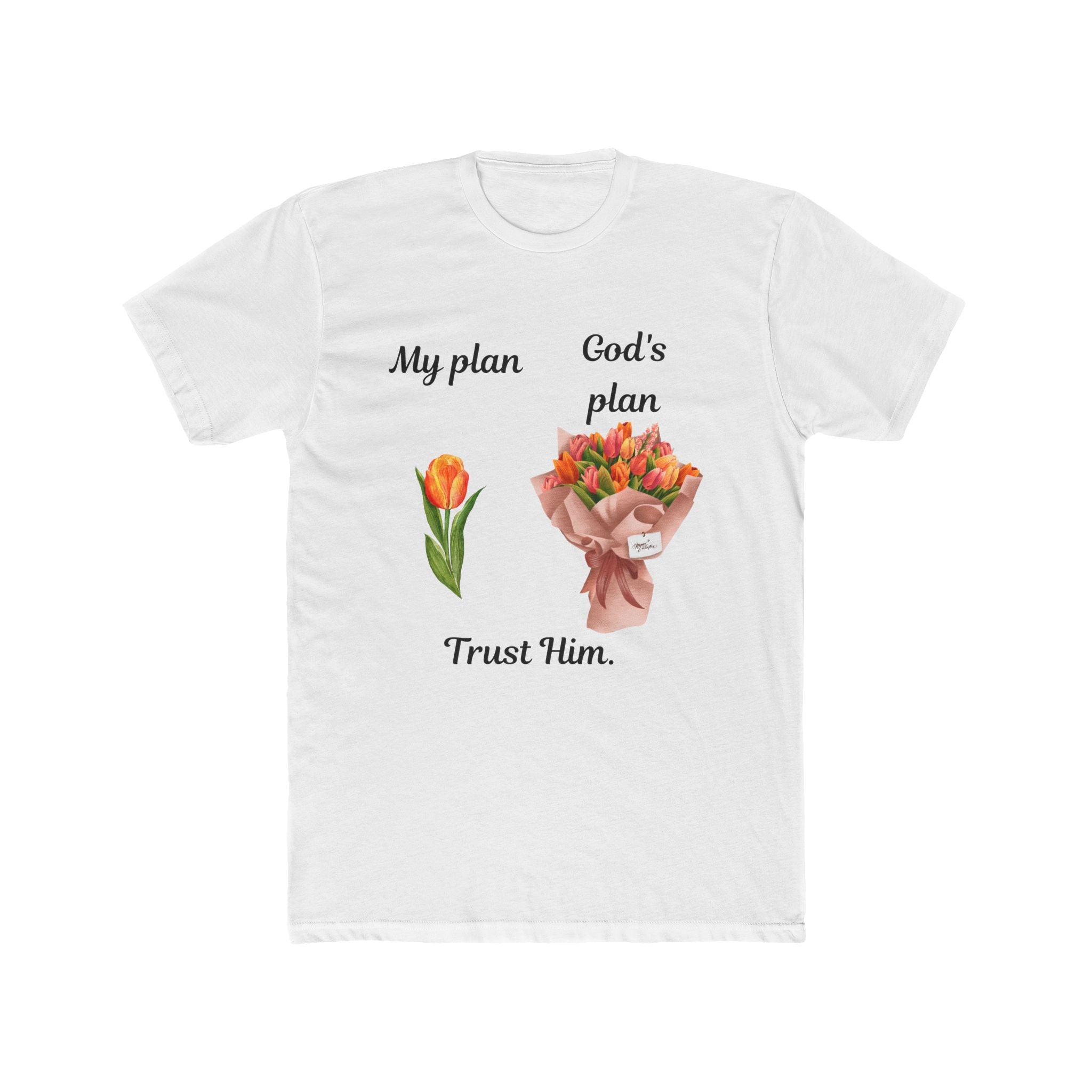God's Plan Cotton Crew Tee | Inspirational Scripture Design