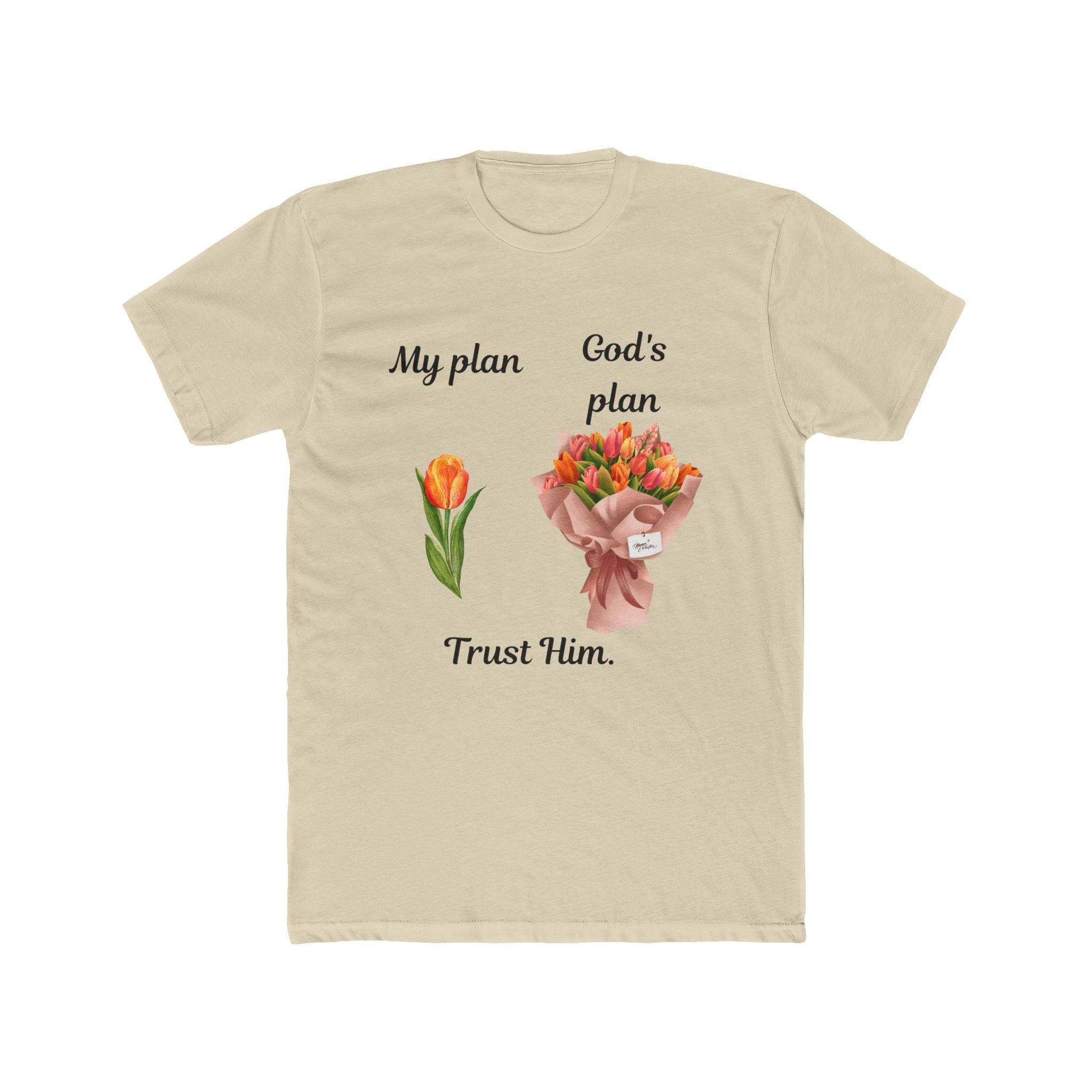God's Plan Cotton Crew Tee | Inspirational Scripture Design
