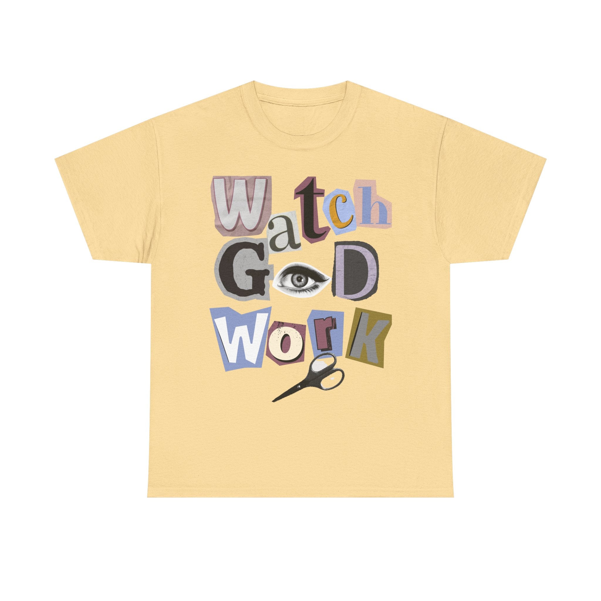 Watch God Work Magazine Letter Heavy Cotton Tee