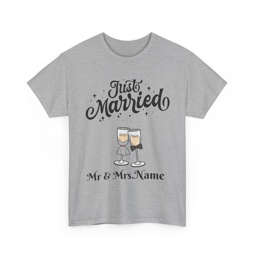 Just Married Custom Shirt, Newlywed Shirt