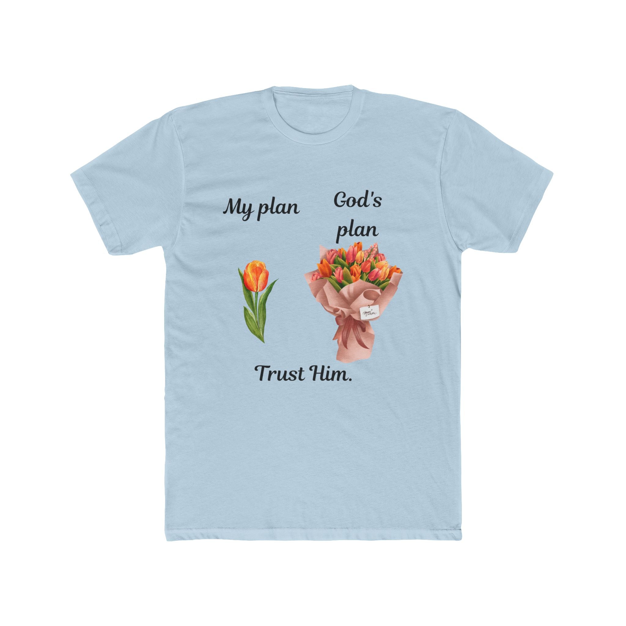 God's Plan Cotton Crew Tee | Inspirational Scripture Design