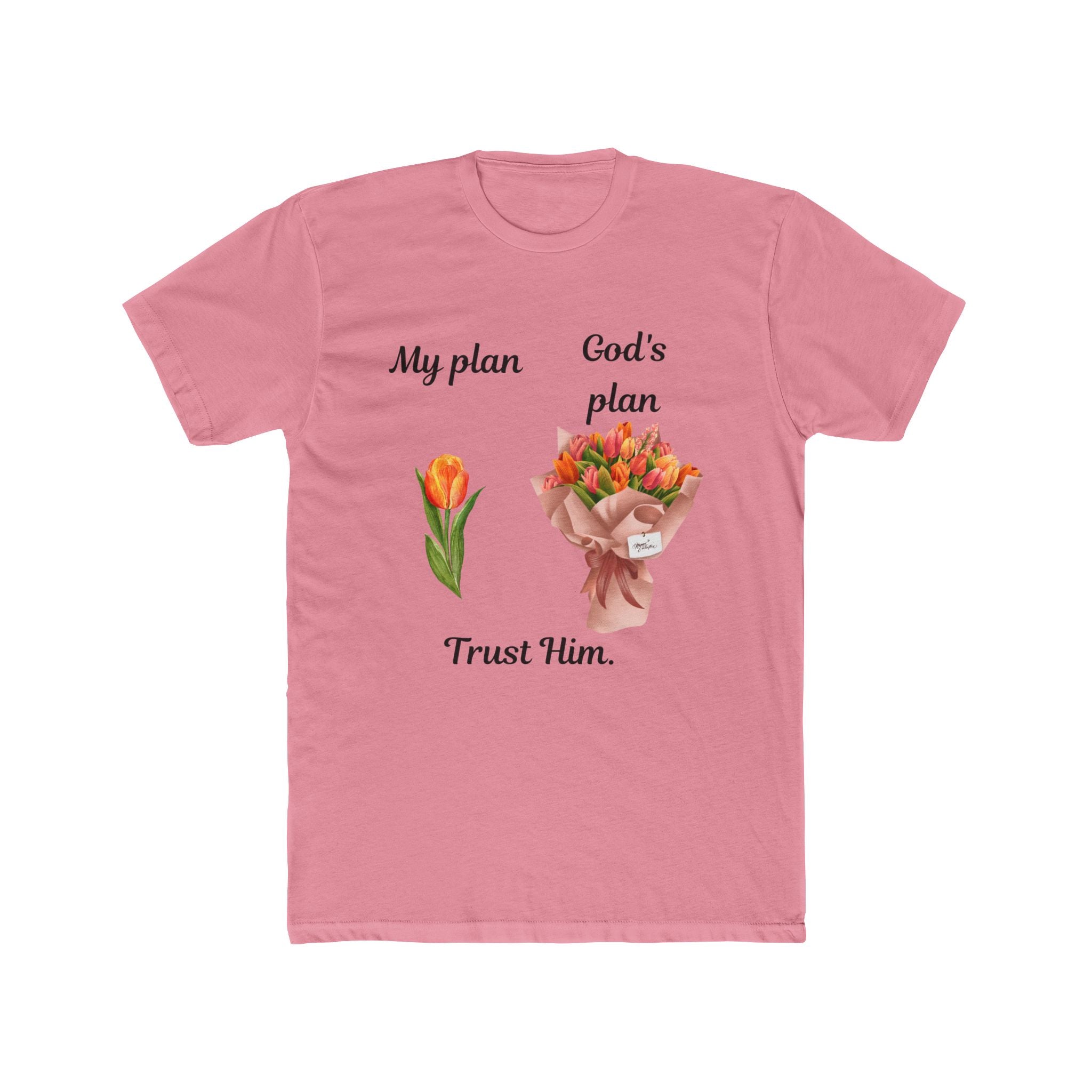 God's Plan Cotton Crew Tee | Inspirational Scripture Design