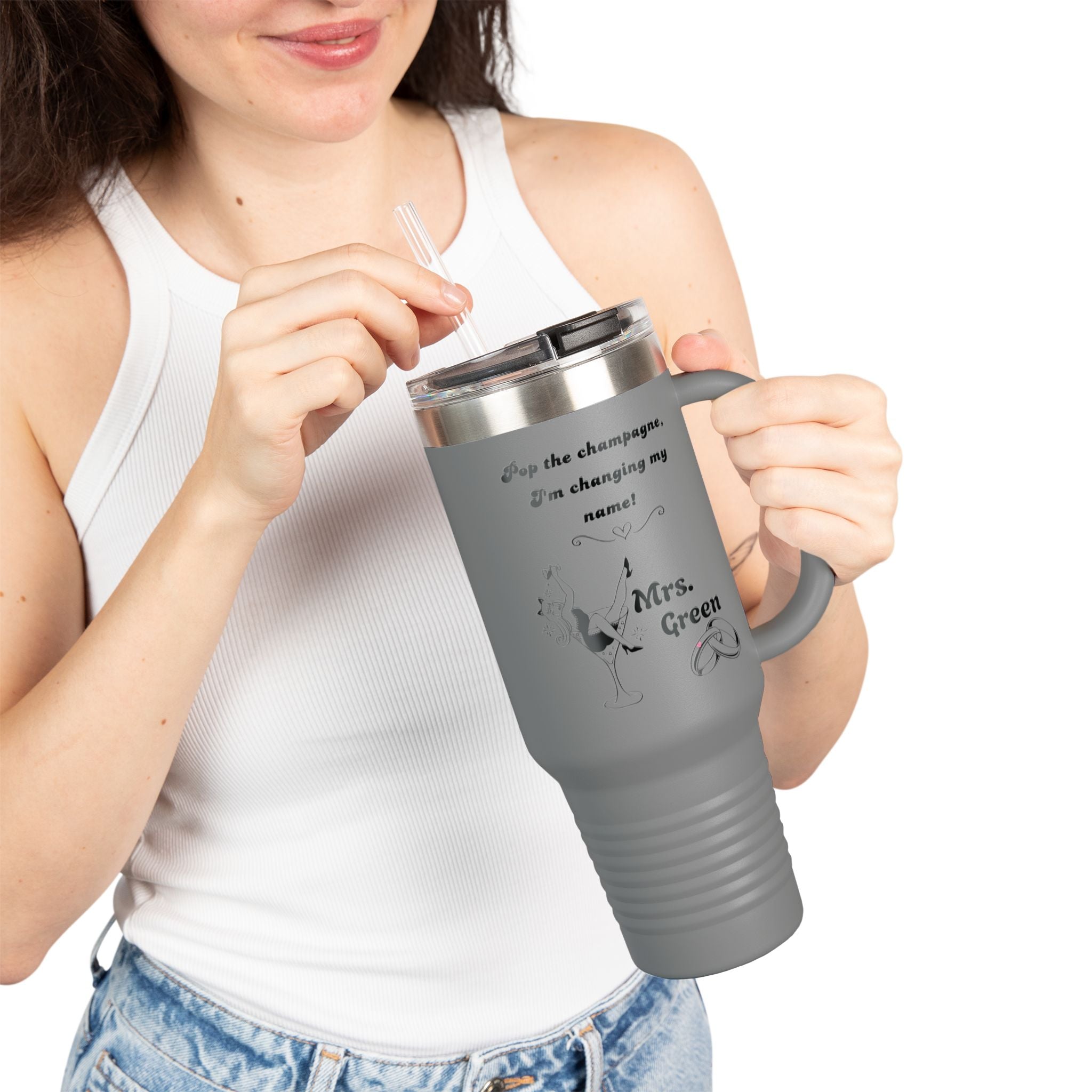 Bride To Be Custom Insulated Travel Mug, 40oz