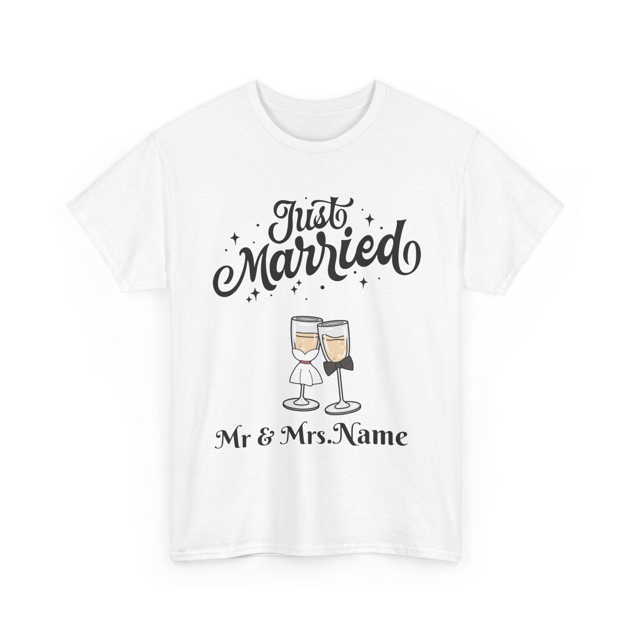 Just Married Custom Shirt, Newlywed Shirt