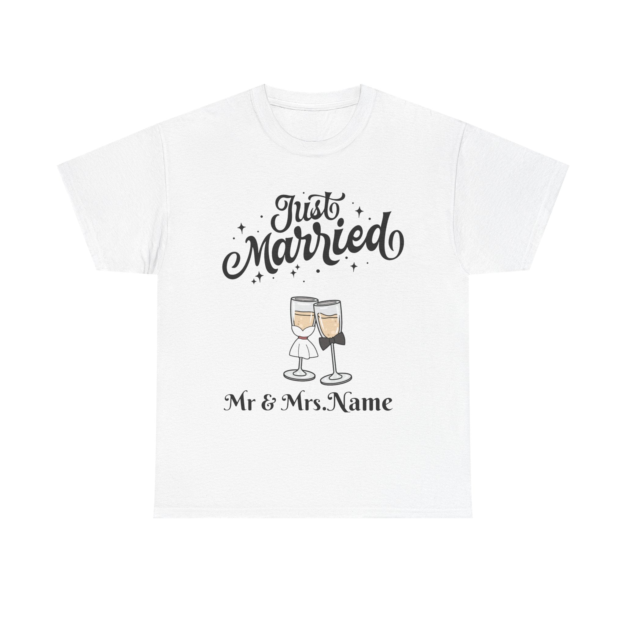 Just Married Custom Shirt, Newlywed Shirt