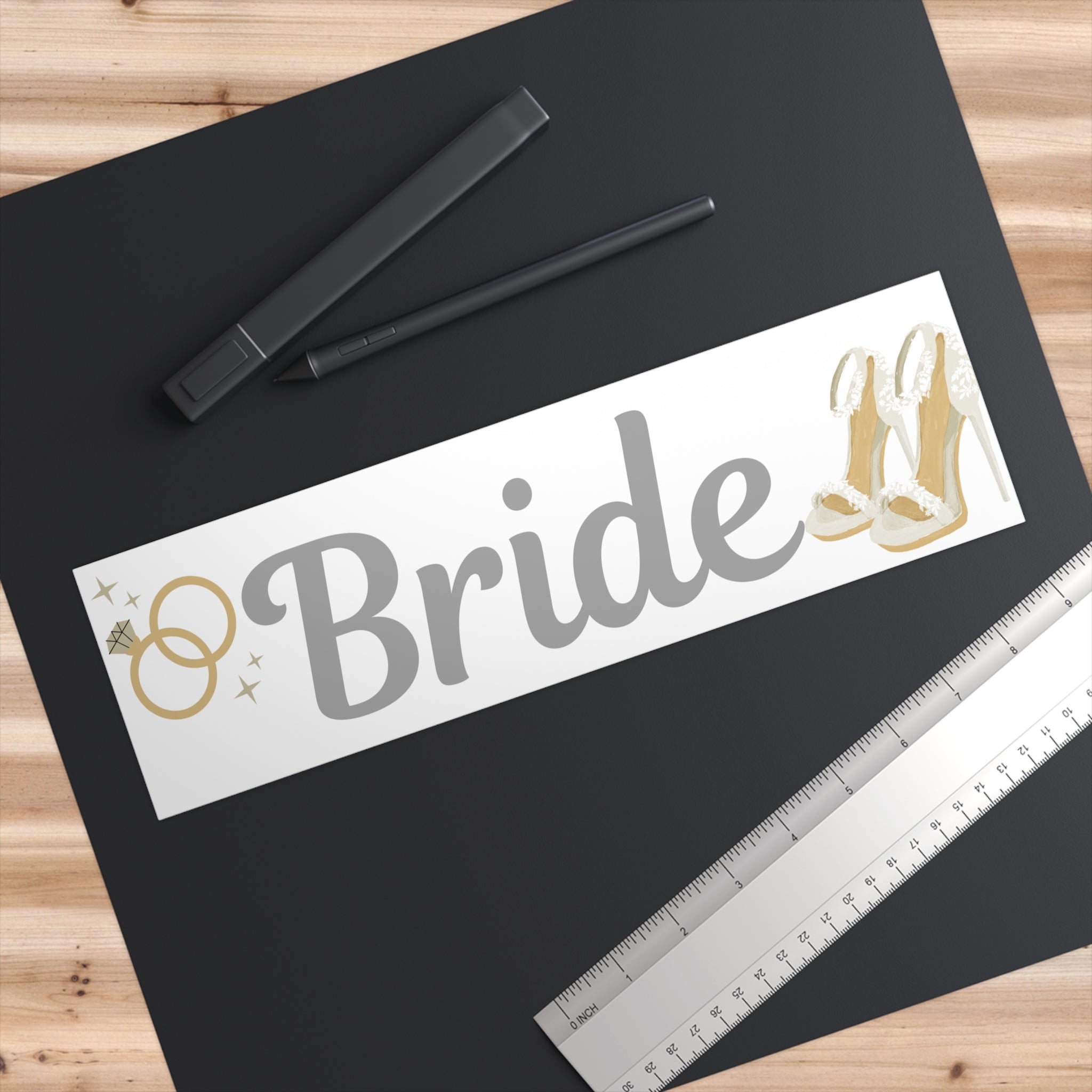 Bride Bumper Sticker - Wedding Car Decor