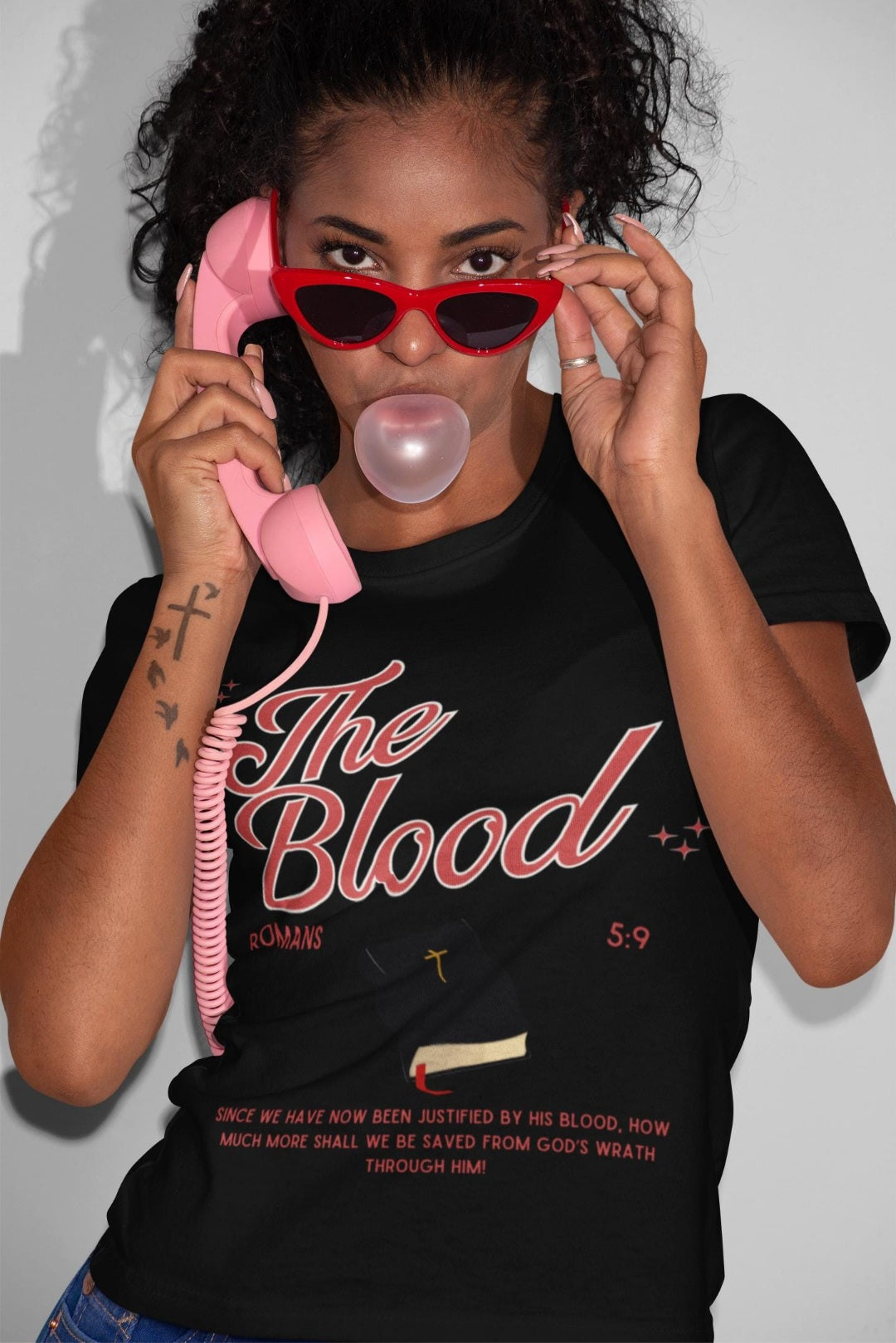 The Blood of Jesus Scripture Tee | Inspirational Christian Graphic